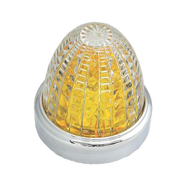 美品JB【激光Ⅱ】イエロー/クリア 10個 高輝度 防水 メッキ12V 24V 日本ボデーパーツ工業 JB 激光2 LEDクリスタルハイパワー