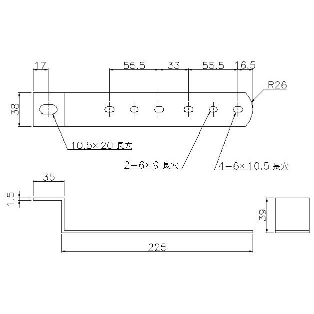 日本ボデーパーツ工業 JB バスマーカー用 Z型 ステー SUS430 JB-Z-225S