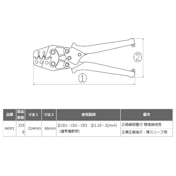 LOBSTER ロブテックス マルチミニ圧着工具 AKM1｜carpartstsc｜02