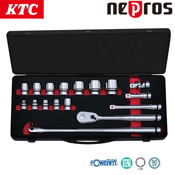 KTC ネプロス 12.7sq.ソケットレンチセット 17点 ケース付 NTB417AZ 