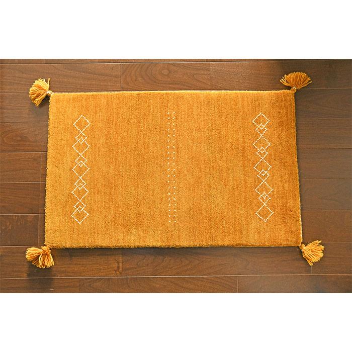 417 【送料無料】 インド手織緞通 玄関マット インド ギャベ 50×83 超激安！天然羊毛インド製手織りギャッベのマット『キヨラ