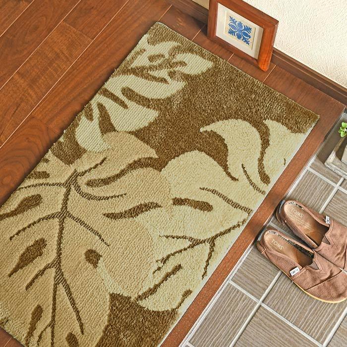 玄関マット アラカイ 45×75 cm 滑り止め ハワイアン モンステラ マット 送料無料｜carpet-ishibashi｜03