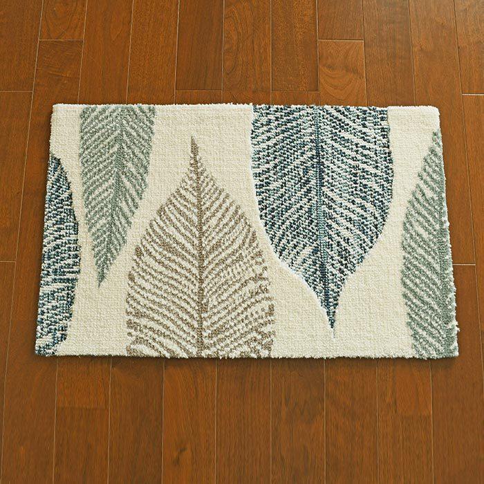 高品質 玄関マット 50 80cm ユリウス 北欧 リーフ 柄 室内 風水 おしゃれ グリーン 滑り止め グリーンリーフ Riversidemedicalarts Com