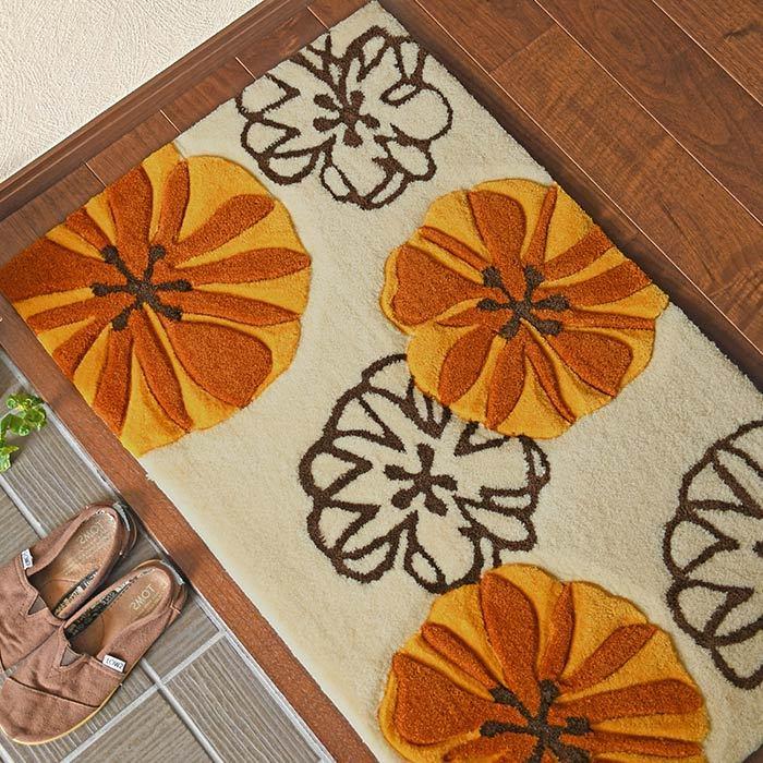 HAGiHARA（萩原） 玄関マット マリア 50×80 cm 洗える 滑り止め 心地