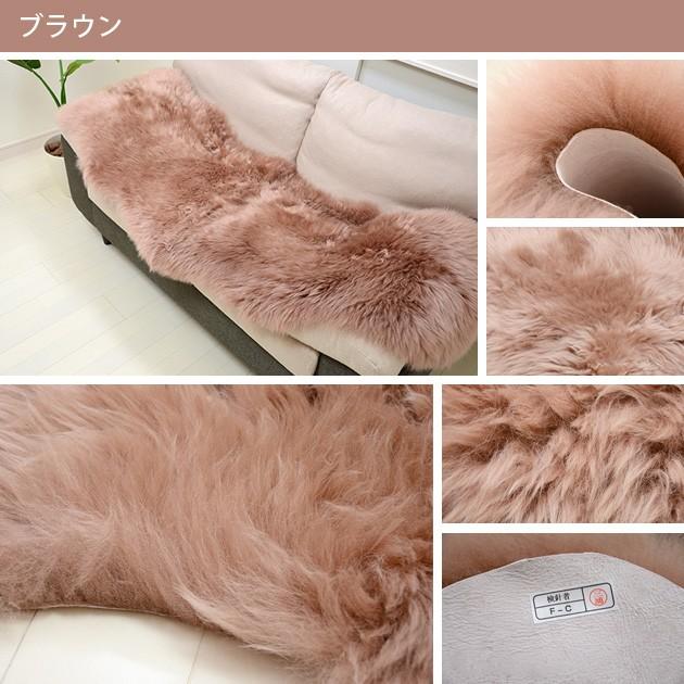 新品】ムートン 原皮 2匹 おしゃれ 暖かい ブラウン 長毛 高級 羊毛 羊