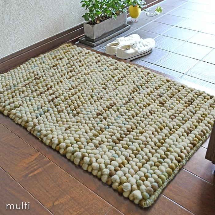 プレーベル 玄関マット マシュー 50×80 cm ウール 毛 100% 防炎 プレーベル 玄関マット マシュー 50×80 cm ウール 毛 100% 防炎