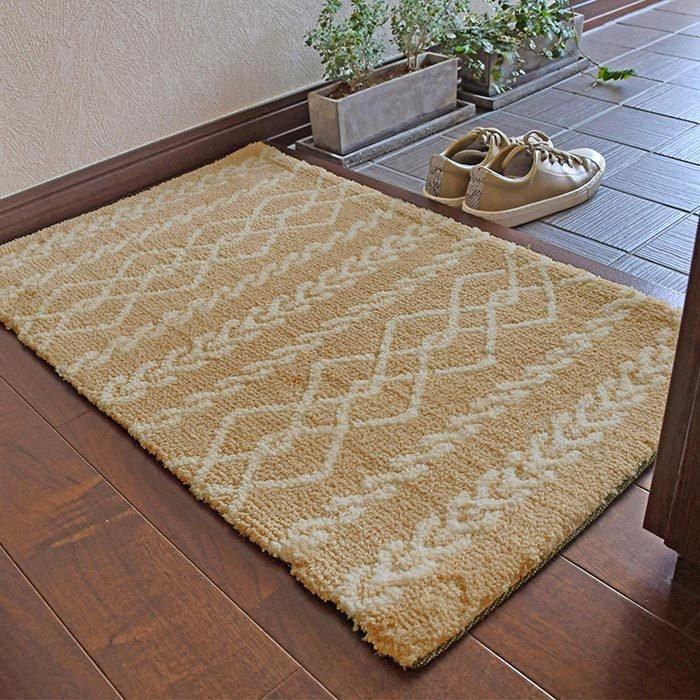 玄関マット フルワーレ 50×80 cm お洒落 ベニワレン 風 モロッカン 柄