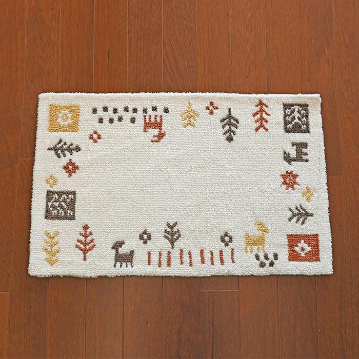 玄関マット ローレル 50×80 cm お洒落 ギャベ デザイン 送料無料 qlaurel5080139イシバシカーペット 通販