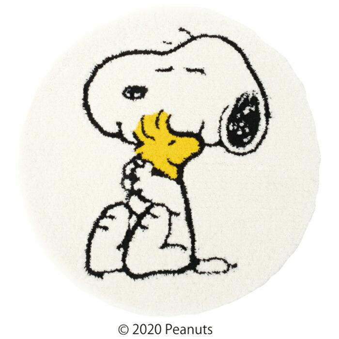 SNOOPY（スヌーピー） 玄関マット クロースフレンドマット 円形 65×65