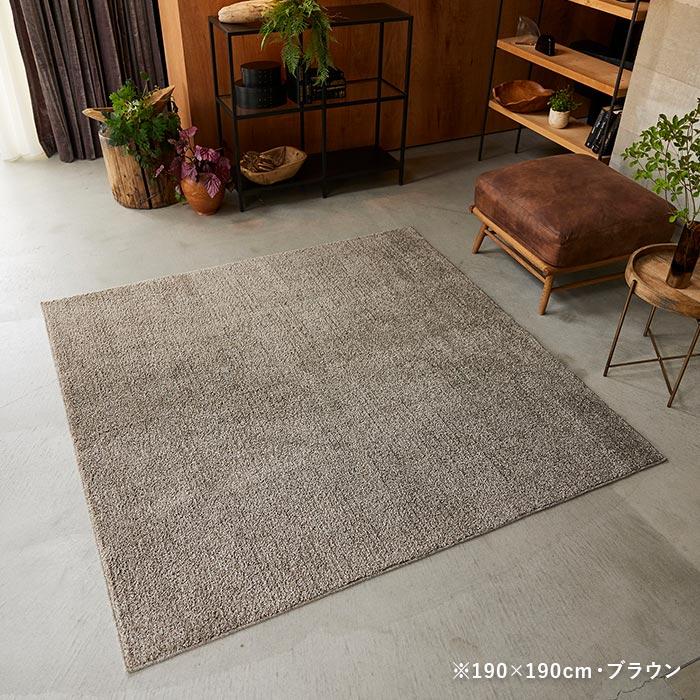 スミノエ ラグ ソル 190×190 cm 洗える 日本製 スミノエ製 防ダニ 滑り