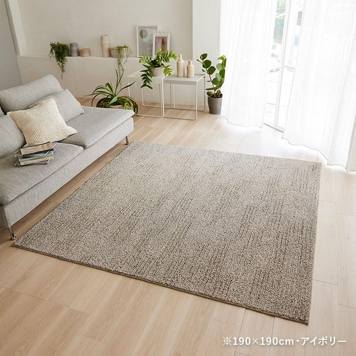 スミノエ ラグ ソル 190×190 cm 洗える 日本製 スミノエ製 防ダニ 滑り