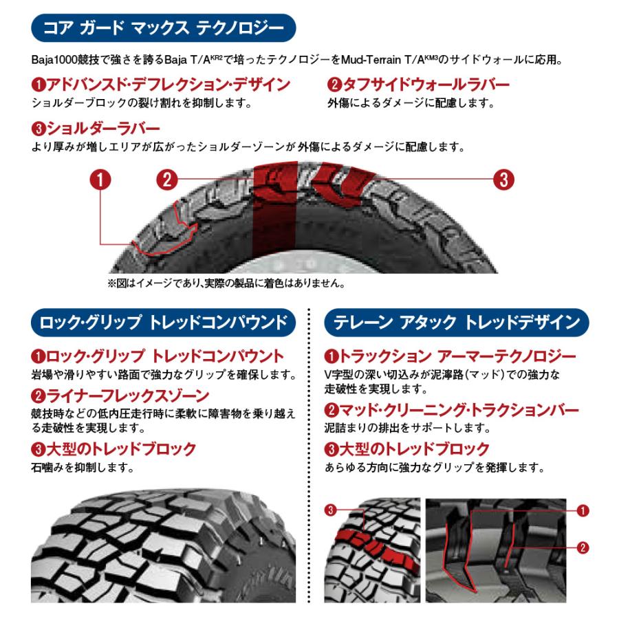 BFグッドリッチ マッドテレーン T/A KM3 275/70R18 125/122Q LT (M+S)(LRE)  サマータイヤ単品(1本〜)の画像