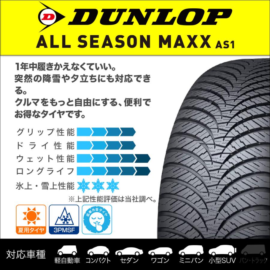 ダンロップ ALL SEASON MAXX AS1 145/80R13 75S  オールシーズンタイヤ・夏タイヤ単品(1本〜)｜carport-maluzen｜02