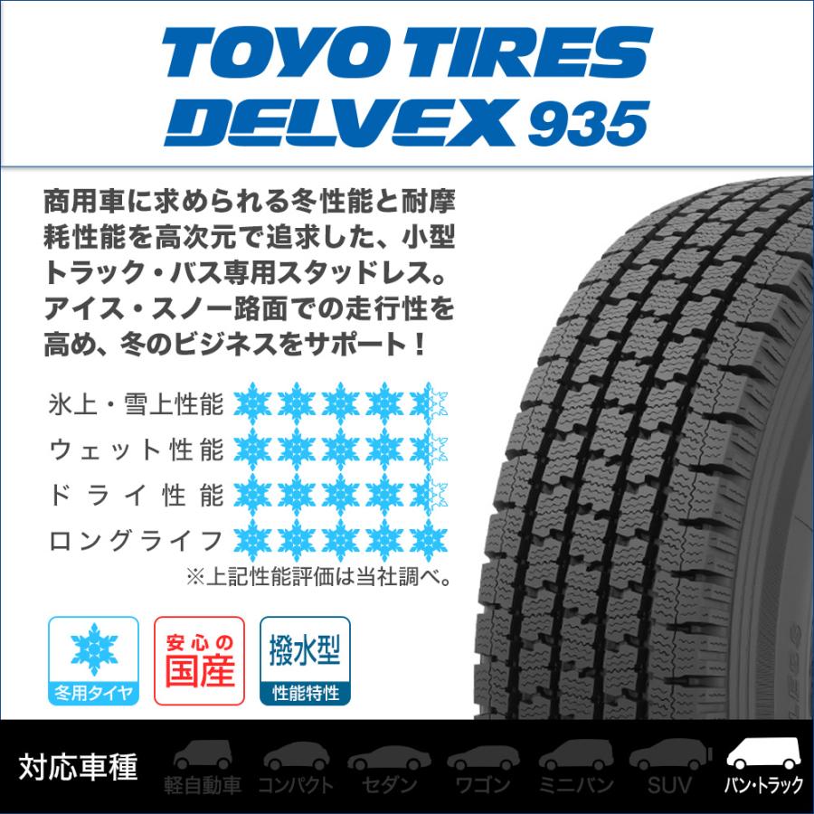 2025年製 195/80R15 107/105NLT トーヨータイヤ本/日本製 2025年製]TOYO TIRES トーヨータイヤ DELVEX デルベックス 935 195
