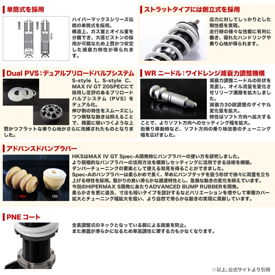 HKS HKS車高調 HIPERMAX S(ハイパーマックス エス) スバル WRX HKS HKS車高調 HIPERMAX S(ハイパーマックス エス) スバル WRX