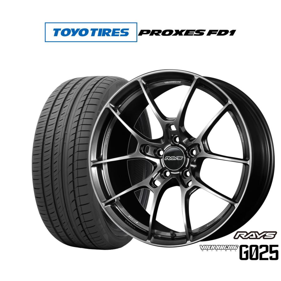 夏用タイヤ RAYS 18インチ アルミホイール＋Toyoタイヤ 4本セット 225
