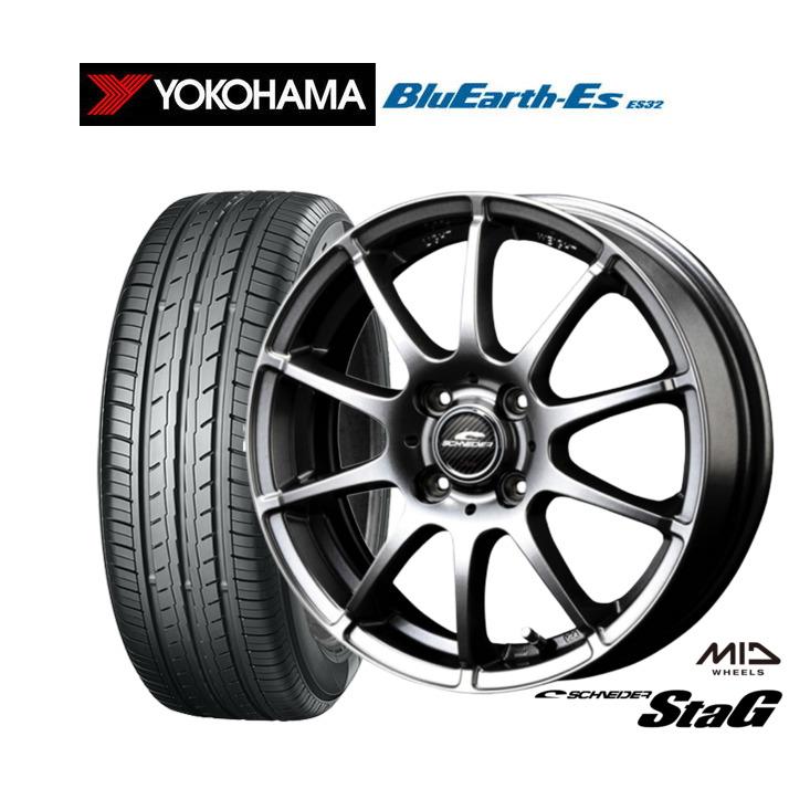 サマータイヤ ホイール4本セット MID シュナイダー スタッグ ヨコハマ 