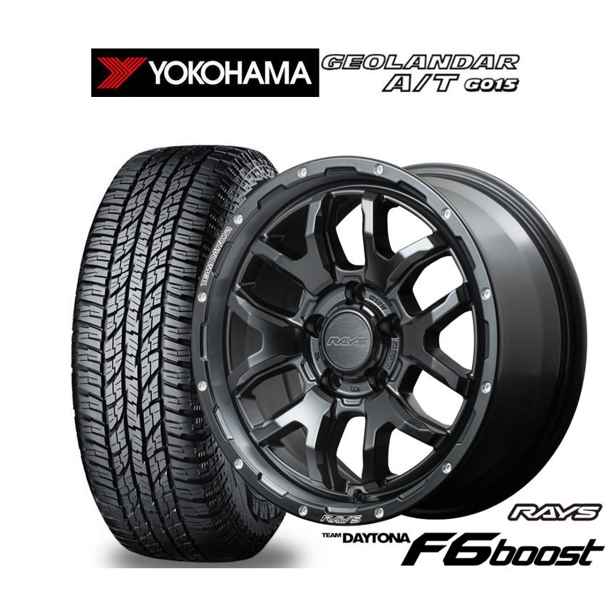 レイズ デイトナ FDX F6 8Jx17 ヨコハマ ジオランダー G015 RAYS オフロードタイヤ ホイール4本セット レイズ チームデイトナ F6