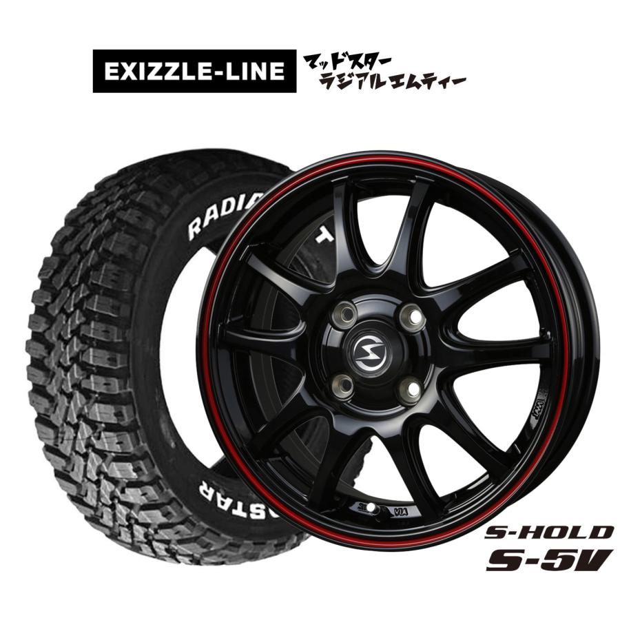 サマータイヤ ホイール4本セット BADX エスホールド S-5V エクシズル 