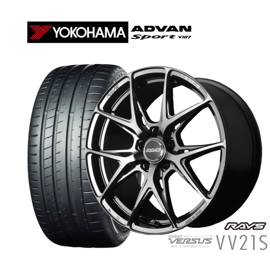 RAYS サマータイヤ ホイール4本セット レイズ ベルサス VV21S ヨコハマ ADVAN アドバン Sport (V107) 245 ...