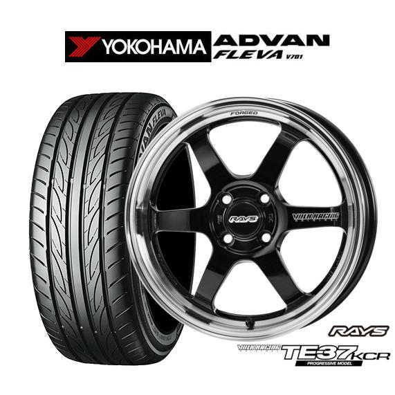 RAYS TE37 15インチ ヨコハマ ADVAN FLEVA RAYS サマータイヤ ホイール