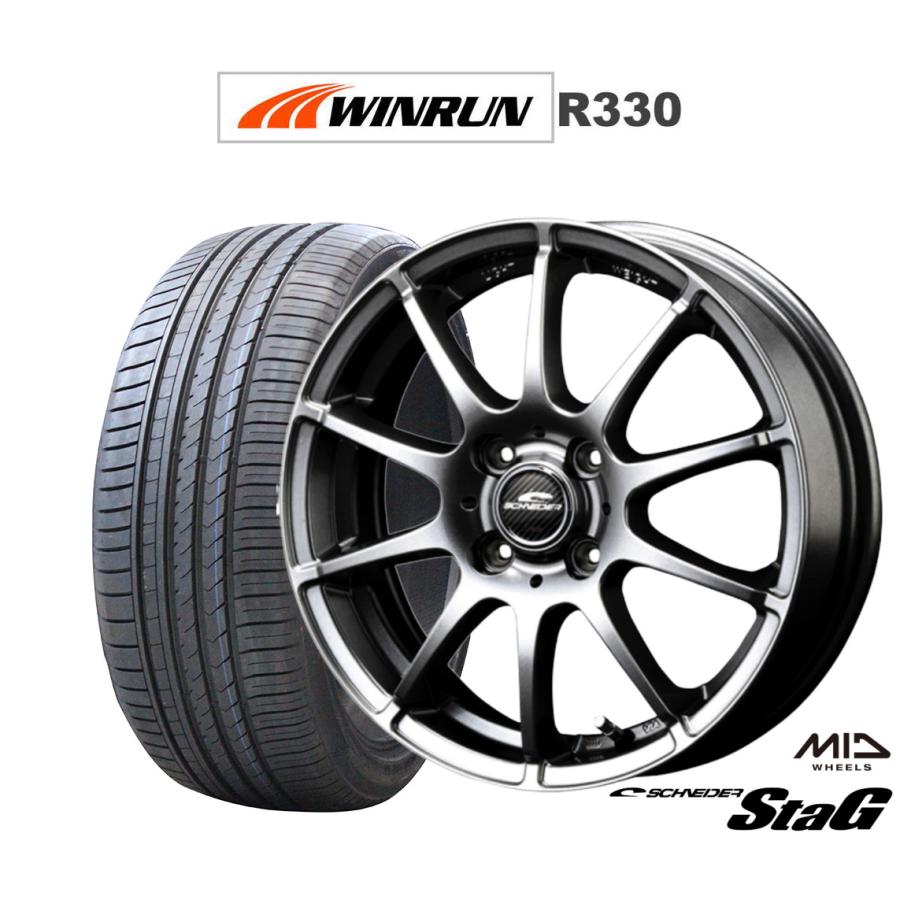 シュナイダー サマータイヤ ホイール4本セット MID スタッグ WINRUN 