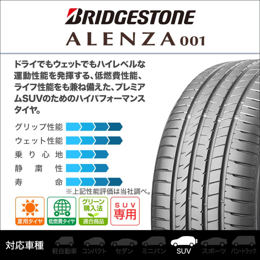 サマータイヤ ホイール4本セット ウェッズ ウェッズスポーツ SA-27R ブリヂストン ALENZA アレンザ 001 235/65R17の画像