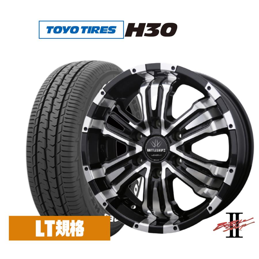 ハイエース　スタッドレスタイヤ　バトルシップⅡ 215/65R16 ロクサーニ サマータイヤ ホイール4本セット BADX バトルシップII