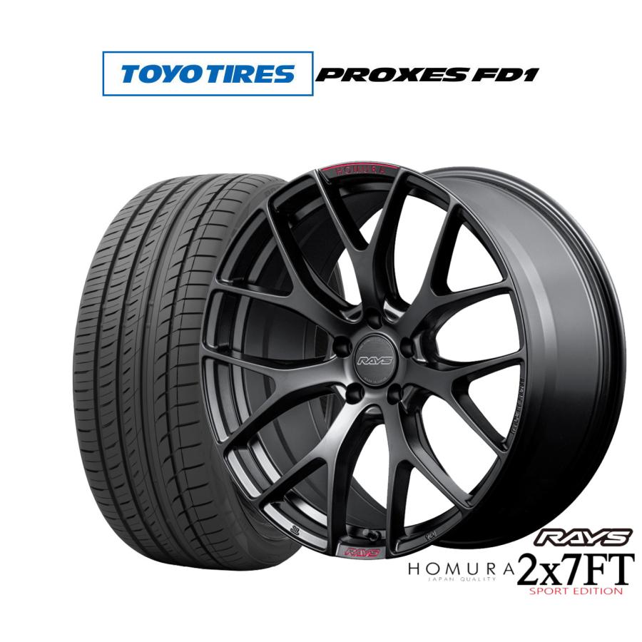 RAYS サマータイヤ ホイール4本セット レイズ HOMURA ホムラ 2×7 FT
