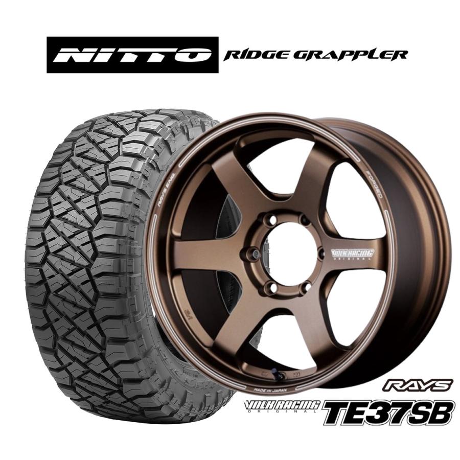 RAYS オフロードタイヤ ホイール4本セット レイズ ボルクレーシング TE37 SB NITTO RIDGE GRAPPLER リッジ ...