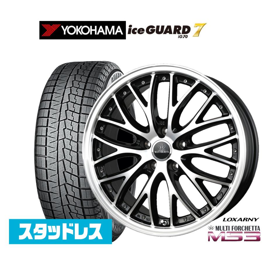 YOKOHAMA 225/60R18 タイヤ・ホイールセット 4本 YOKOHAMA スタッドレスタイヤ ロクサーニホイール4本セット 225/60R18