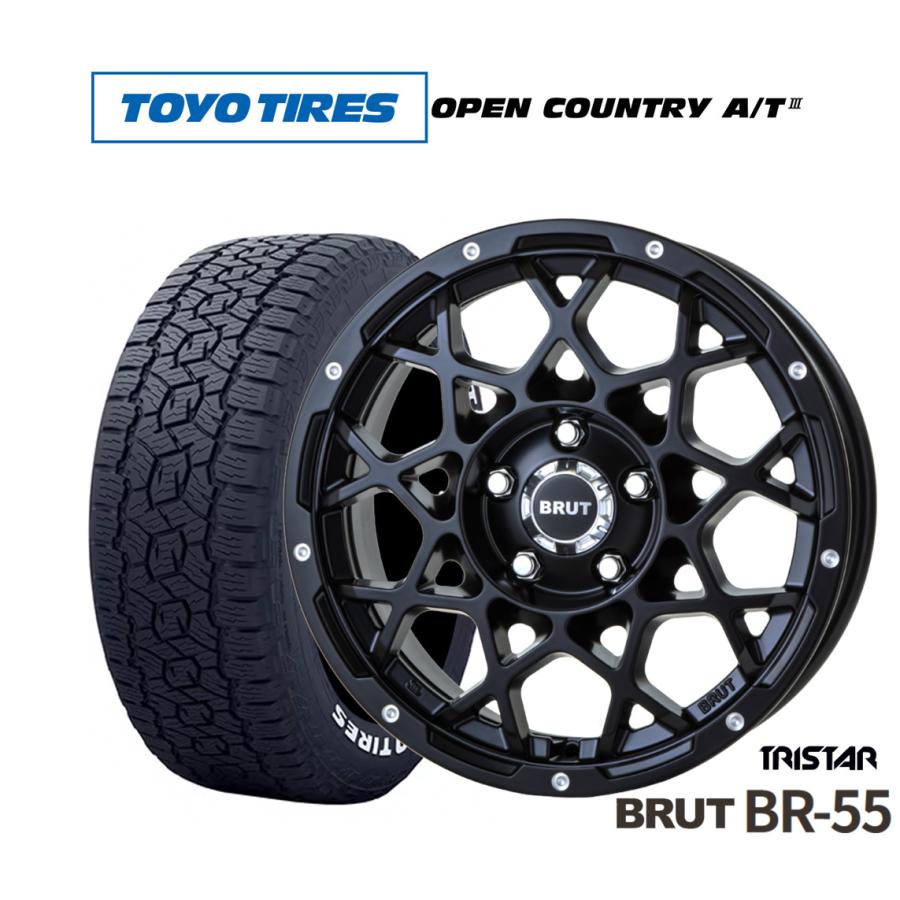 オフロードタイヤ ホイール4本セット トライスター BRUT BR-55 