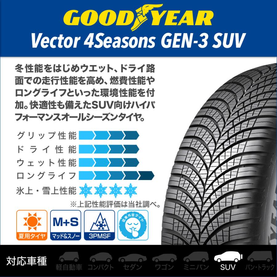 サマータイヤ ホイール4本セット BADX ロクサーニ マルチフォルケッタ MS3 グッドイヤー VECTOR ベクター 4Seasons GEN-3 SUV 255/50R20｜carport-maluzen｜02