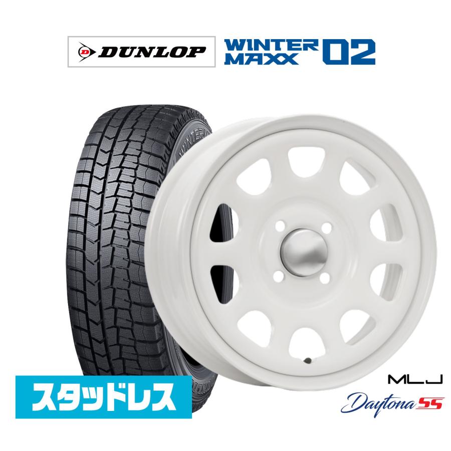 スタッドレスタイヤ ホイール4本セット MLJ デイトナ SS ダンロップ 