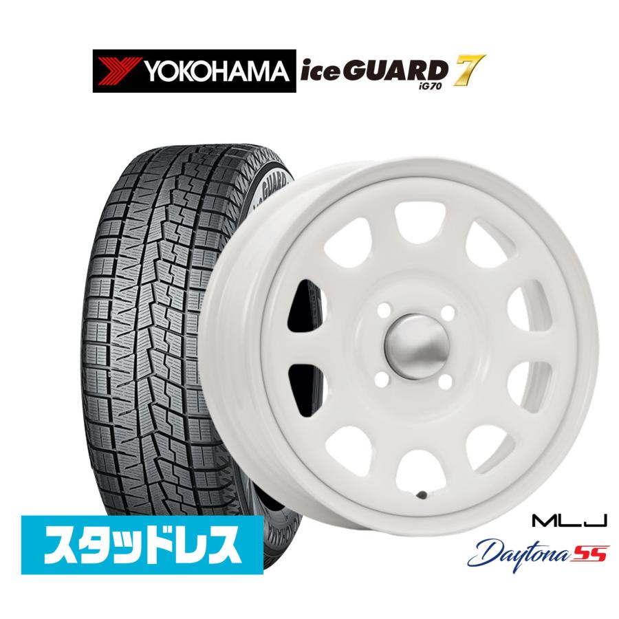 スタッドレスタイヤ ホイール4本セット MLJ デイトナ SS ヨコハマ ice 