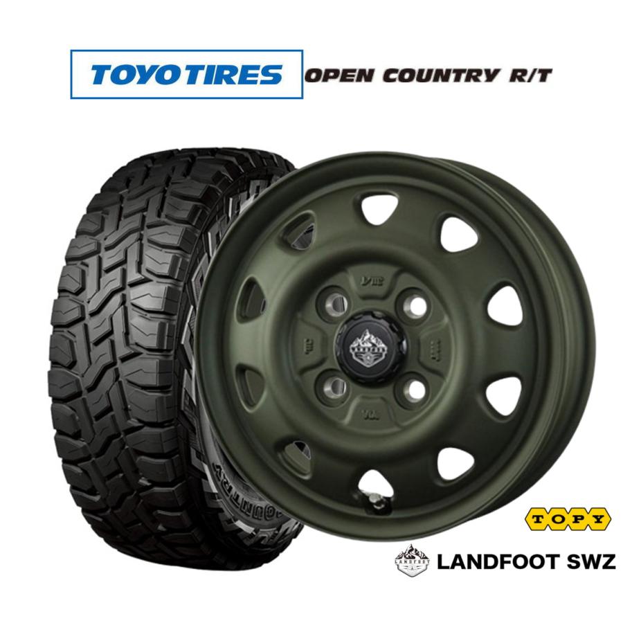 TOYO OPEN COUNTRY R/T 12インチ タイヤホイール4本セット オフロードタイヤ ホイール4本セット トピー ランドフット SWZ