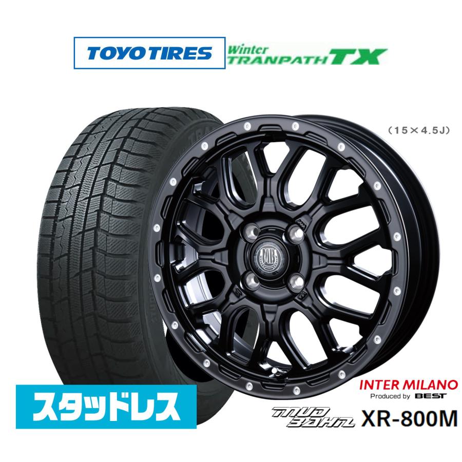 スタッドレスタイヤ ホイール4本セット インターミラノ マッドバーン  