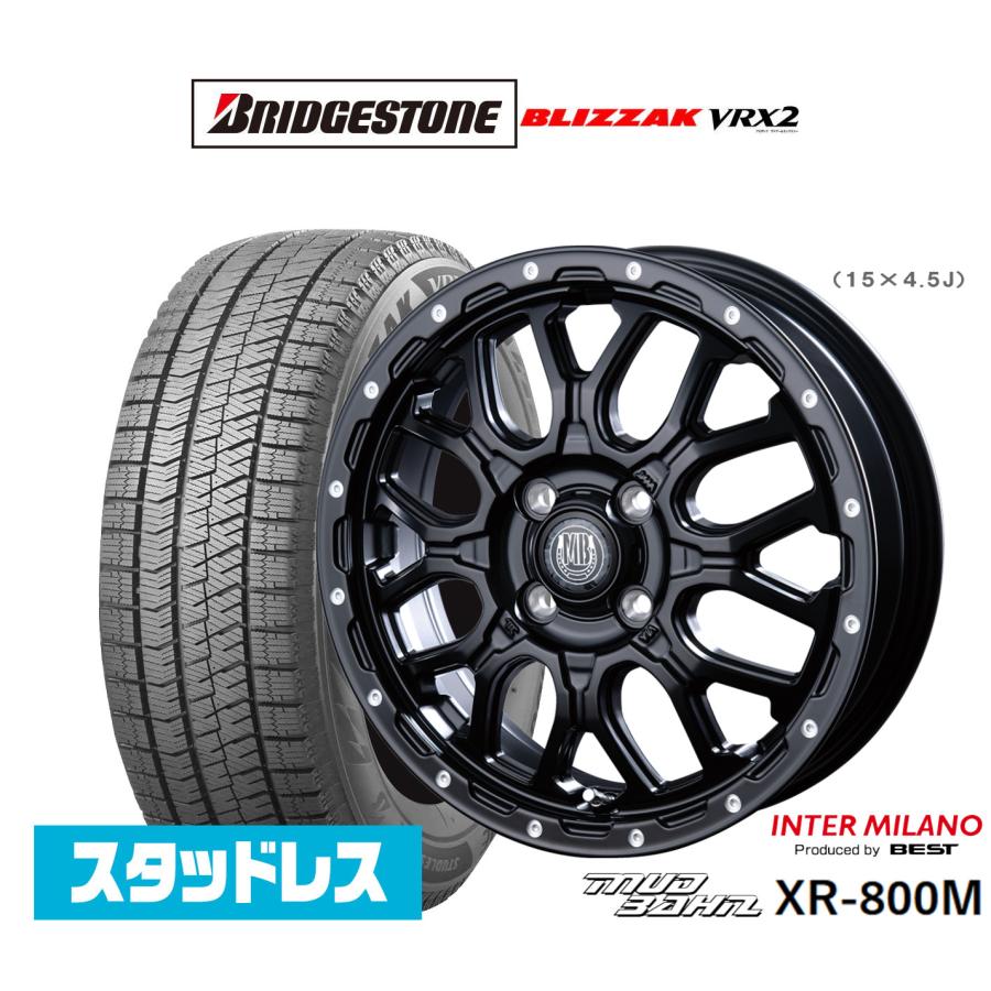 スタッドレスタイヤ ホイール4本セット インターミラノ マッドバーン 