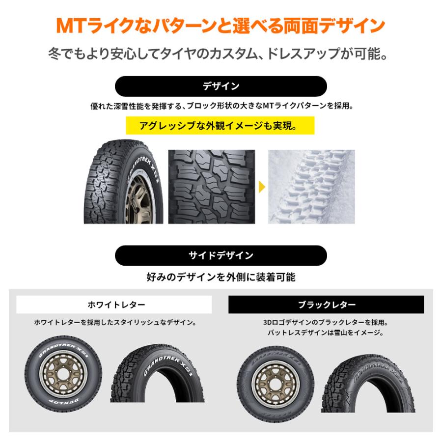 スタッドレスタイヤ ホイール4本セット エンケイ RPT1 For JIMNY ダンロップ GRANDTREK グラントレック XS1 185/85R16の画像