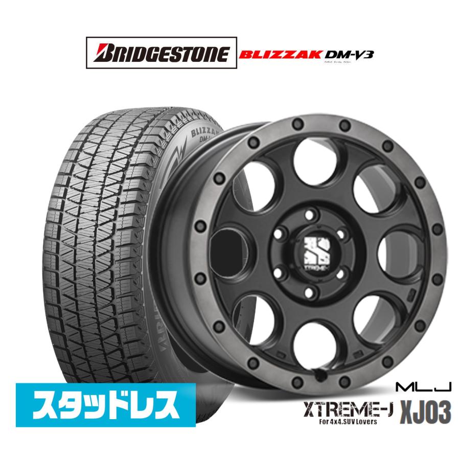 ブリザック 285/60R18 スタッドレスタイヤ ホイール付き セコイアに装着 スタッドレスタイヤ ホイール4本セット MLJ エクストリーム XJ03