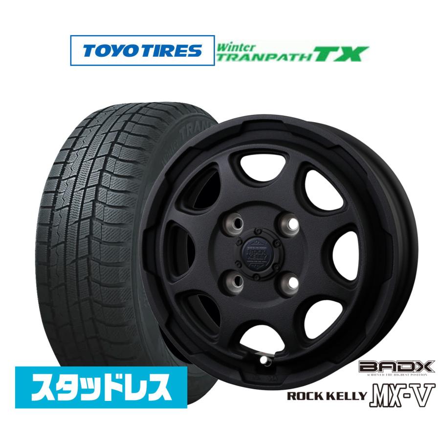 スタッドレスタイヤ ホイール4本セット BADX ロックケリー ROCK KELLY 