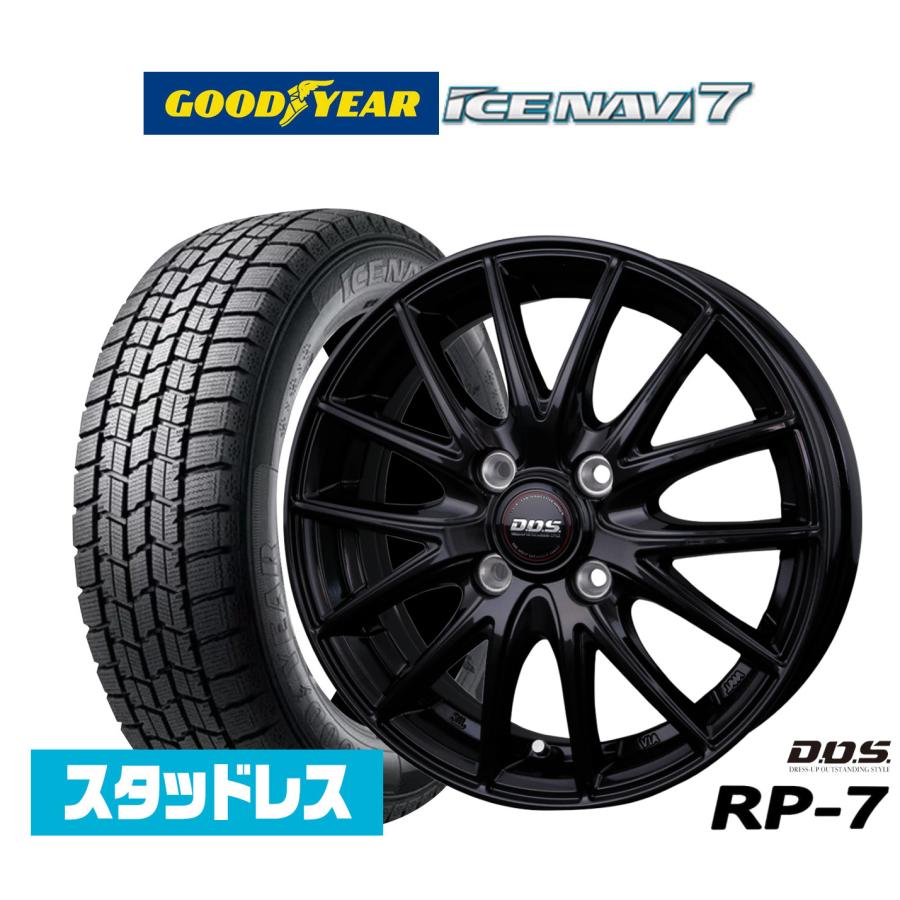 D，O，S RP-7 15in グッドイヤー アイスナビ6 175/65R15 2025年製】スタッドレスタイヤ ホイール4本セット BADX D,O,S(DOS) RP