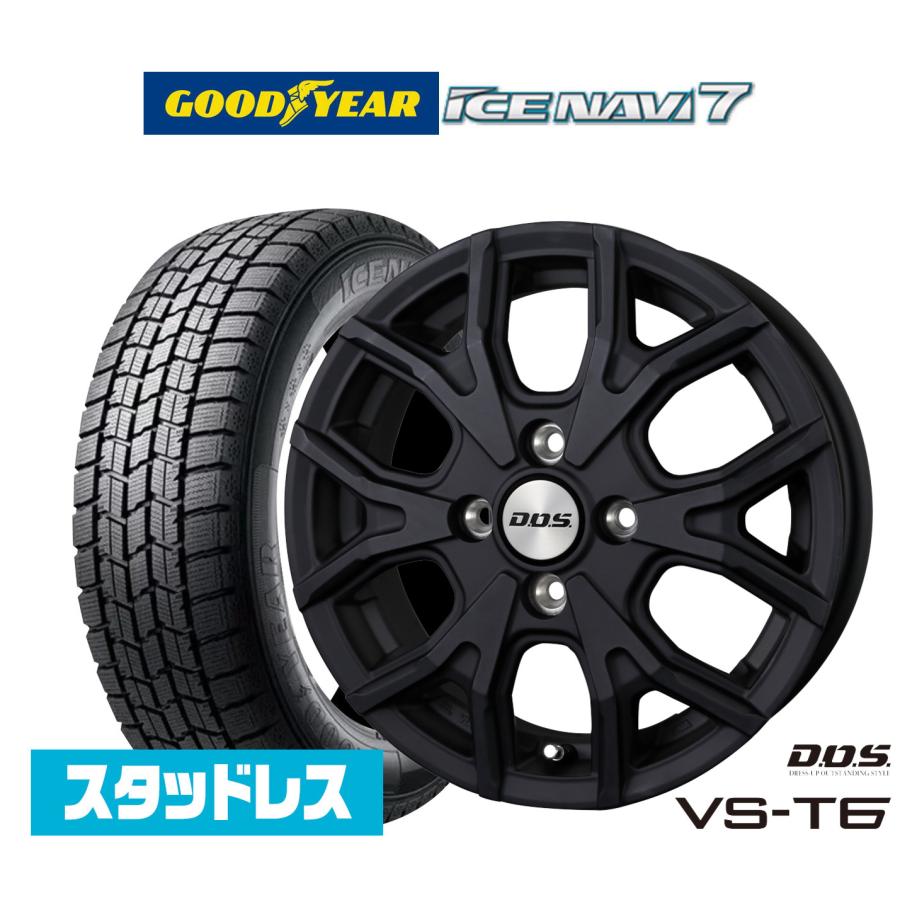 Ｄ.Ｏ.Ｓホイール・スタッドレスタイヤ・１４インチ　№１３６ 155/65r14スタッドレスDOSホイールセット