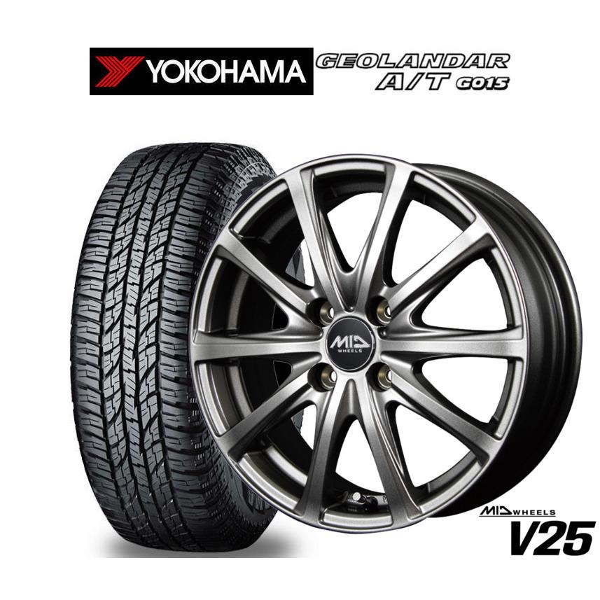 オフロードタイヤ ホイール4本セット MID ホイールズ V25 ヨコハマ
