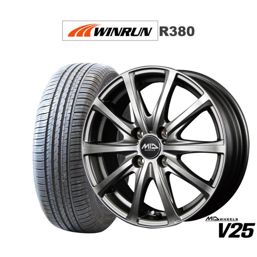 サマータイヤ ホイール4本セット MID ホイールズ V25 WINRUN