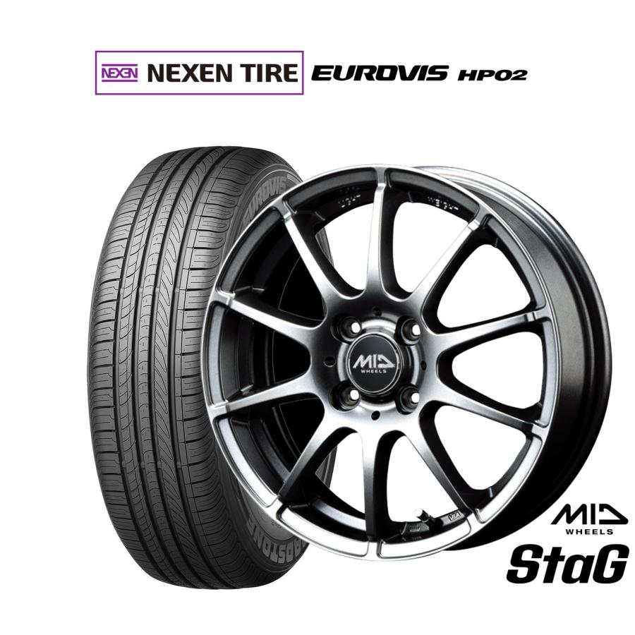 サマータイヤ ホイール4本セット MID ホイールズ スタッグ NEXEN
