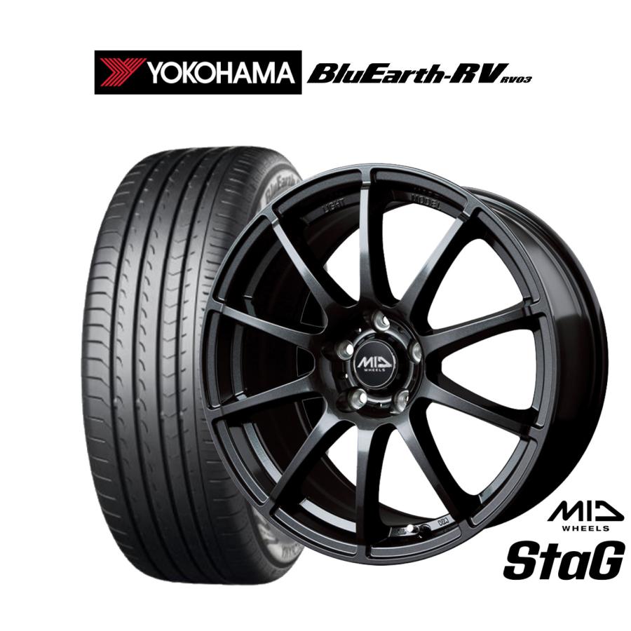 サマータイヤ ホイール4本セット MID ホイールズ スタッグ ヨコハマ 