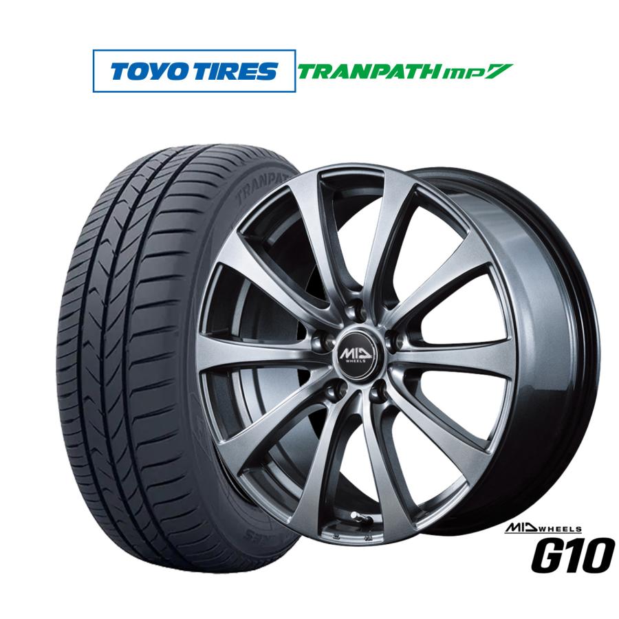 サマータイヤ ホイール4本セット MID ホイールズ G10 トーヨータイヤ 