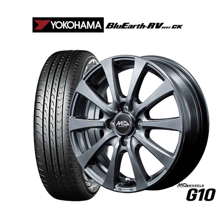 サマータイヤ ホイール4本セット MID ホイールズ G10 ヨコハマ 