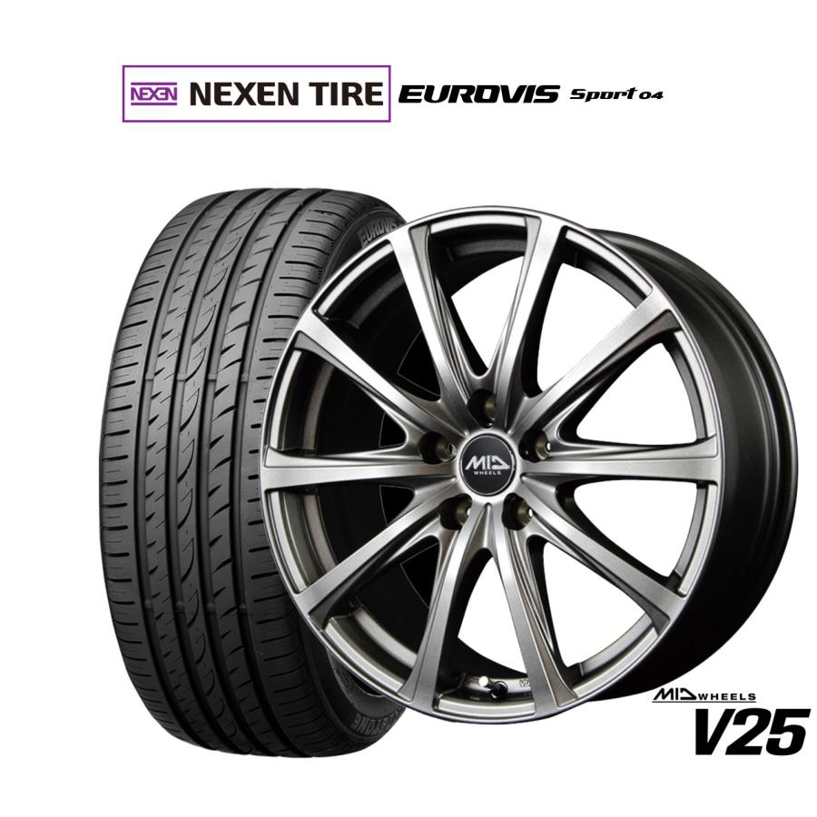 サマータイヤ ホイール4本セット MID ホイールズ V25 NEXEN ネクセン